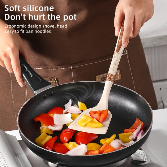 Elegant Silicone Kitchen Utensil Set - Cooking Joy for Your Kitchen