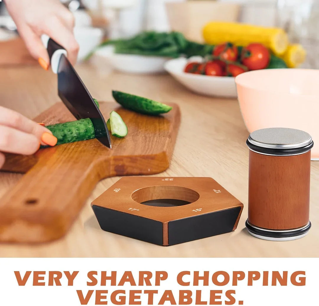 Knife Sharpener Set - Rolling Design - Diamond Discs