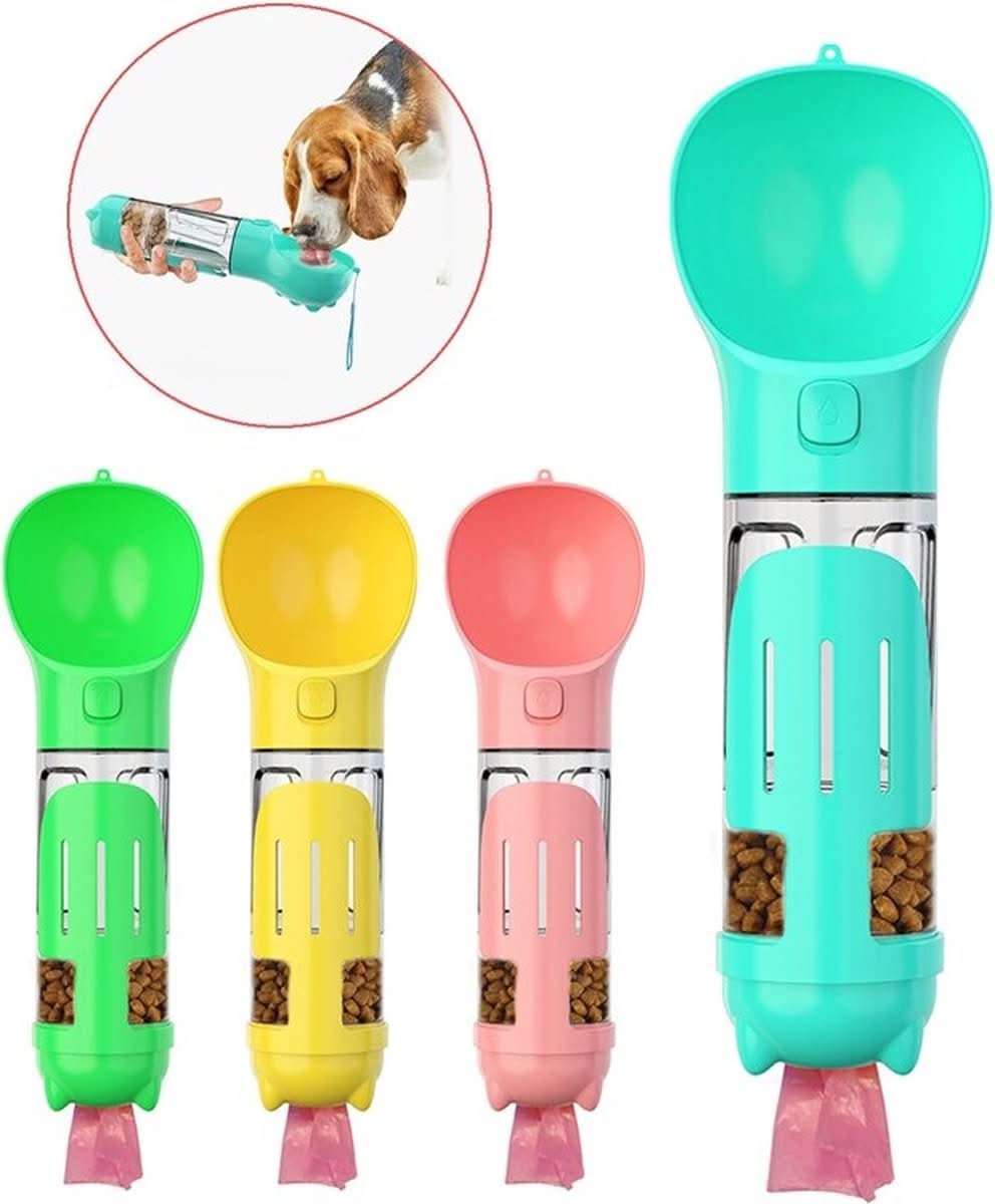 Snackbuddy Pro – 2-in-1 Water & Food Bottle with Poop Bag Holder