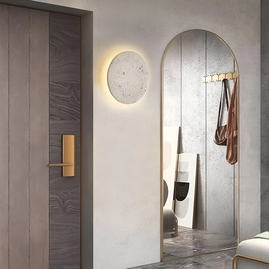 Round Stone Wall Light