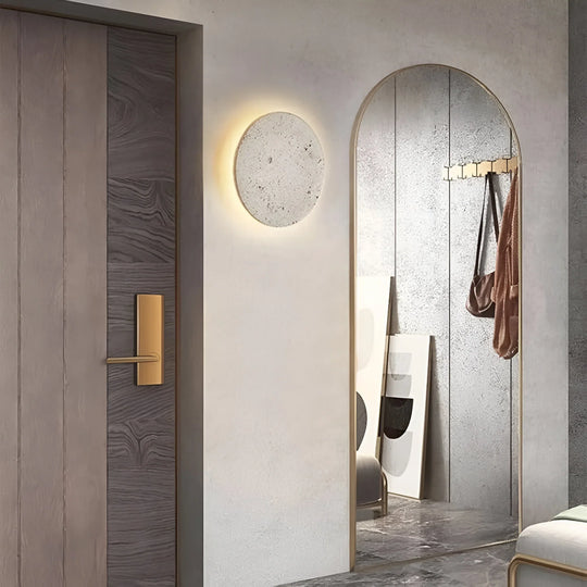 Round Stone Wall Light