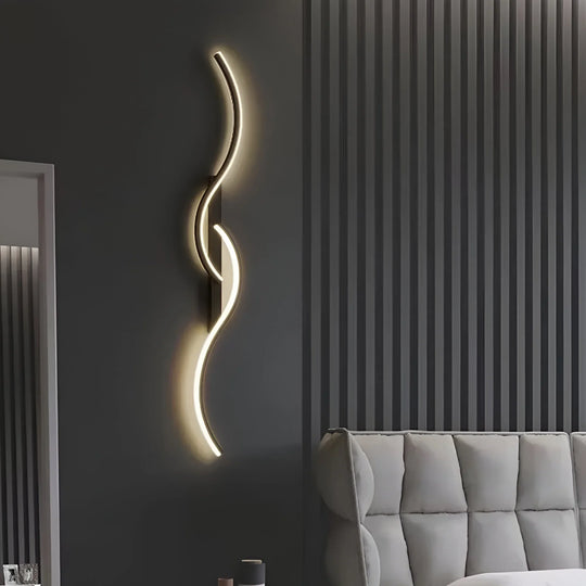 Contemporary Curved Wall Light for Indoor Ambient Lighting