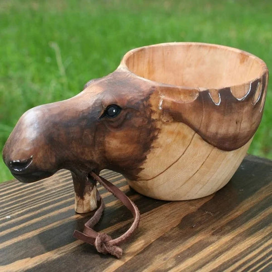 Wooden Cup - Handmade Animal Design - Adventurous Hydration