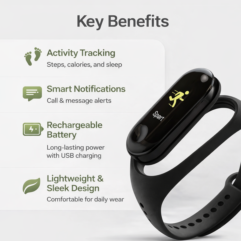 Activity Tracker Watch - Fitness Monitoring - Smart Notifications