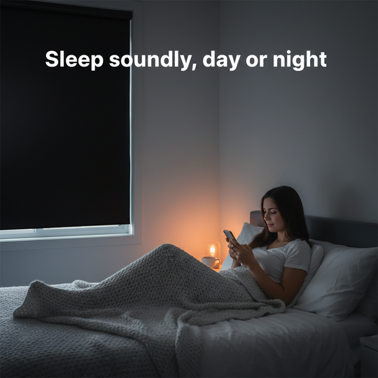 Adhesive Blackout Window Shade for Light Blocking and Privacy Control