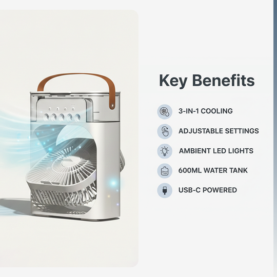 Air Cooler - Portable Fan - Humidifier Function