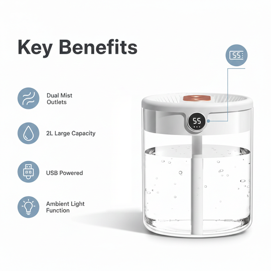 Air Humidifier - Dual Spray - USB Powered