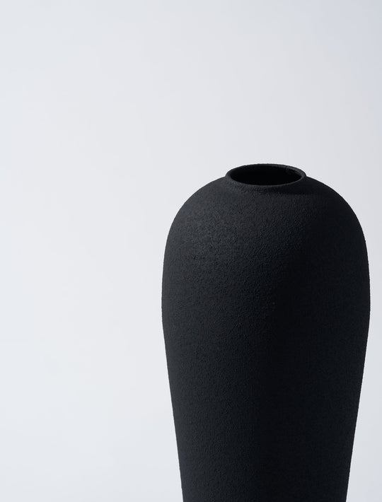 Structured Black Vase - Lola Design