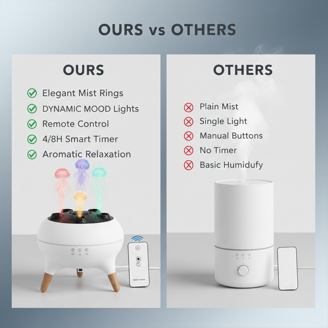 Rain Cloud Humidifier - Ambient Lighting - Mist Output