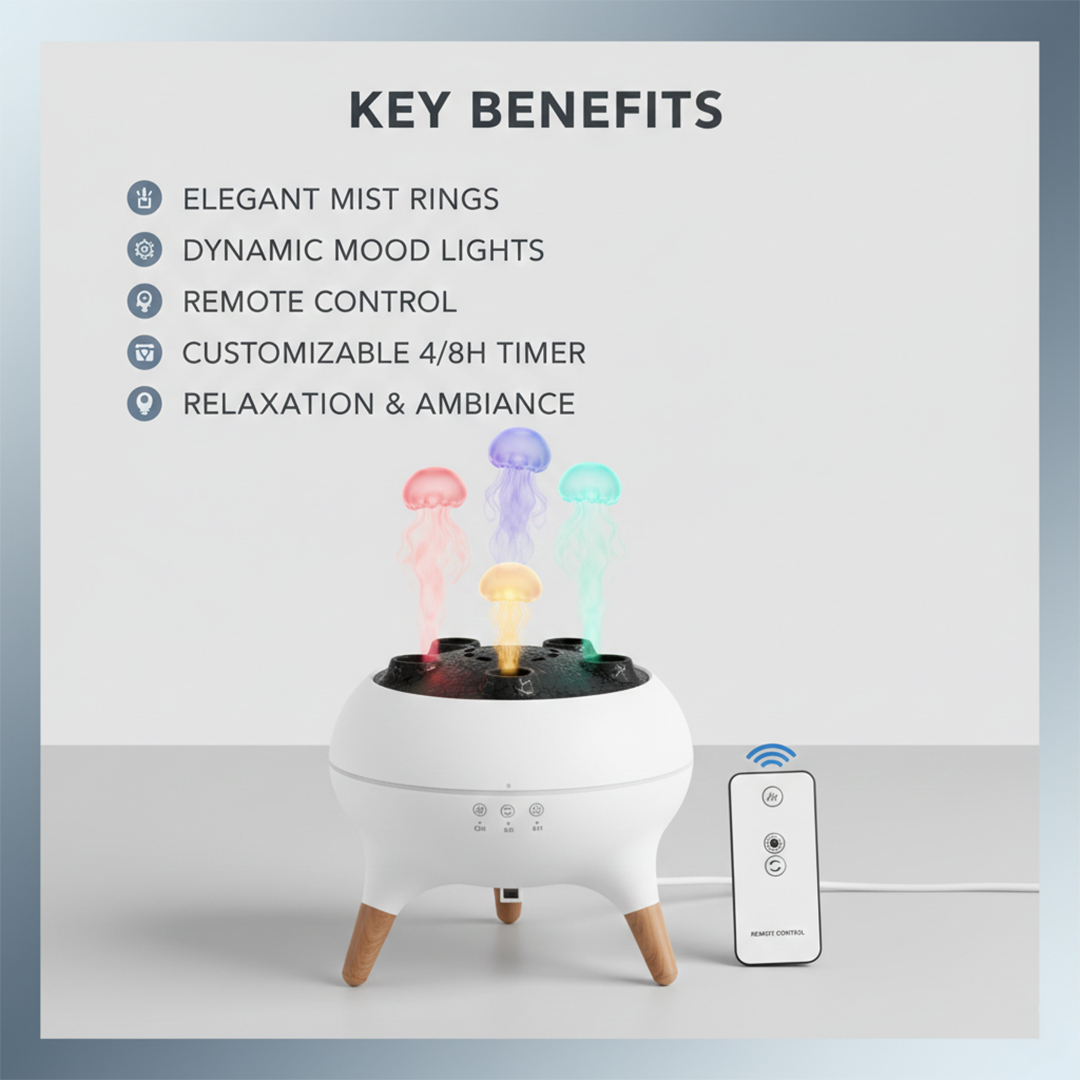 Rain Cloud Humidifier - Ambient Lighting - Mist Output