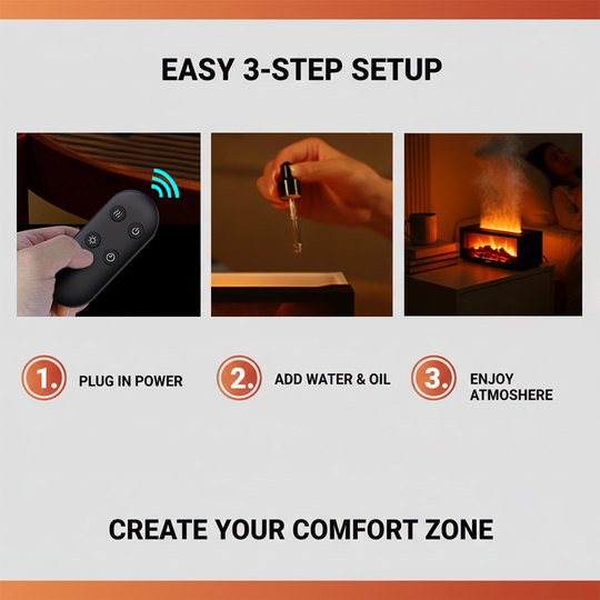 Aromatherapy Diffuser - Flame Effect - USB Powered