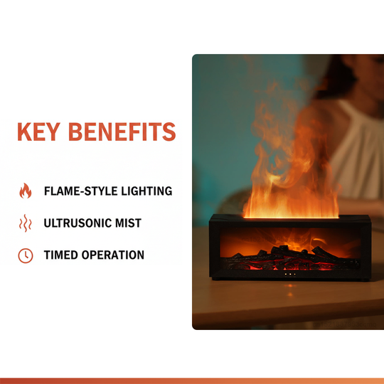 Aromatherapy Diffuser - Flame Effect - USB Powered