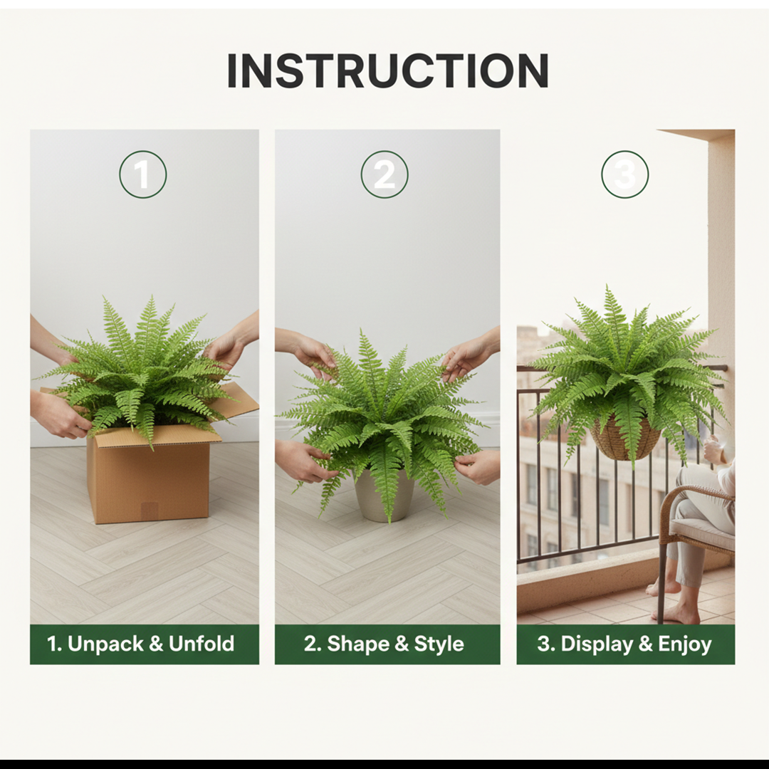 Artificial Fern - Boston Style - Outdoor Suitable