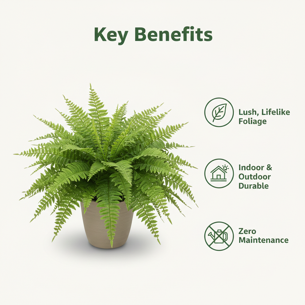 Artificial Fern - Boston Style - Outdoor Suitable