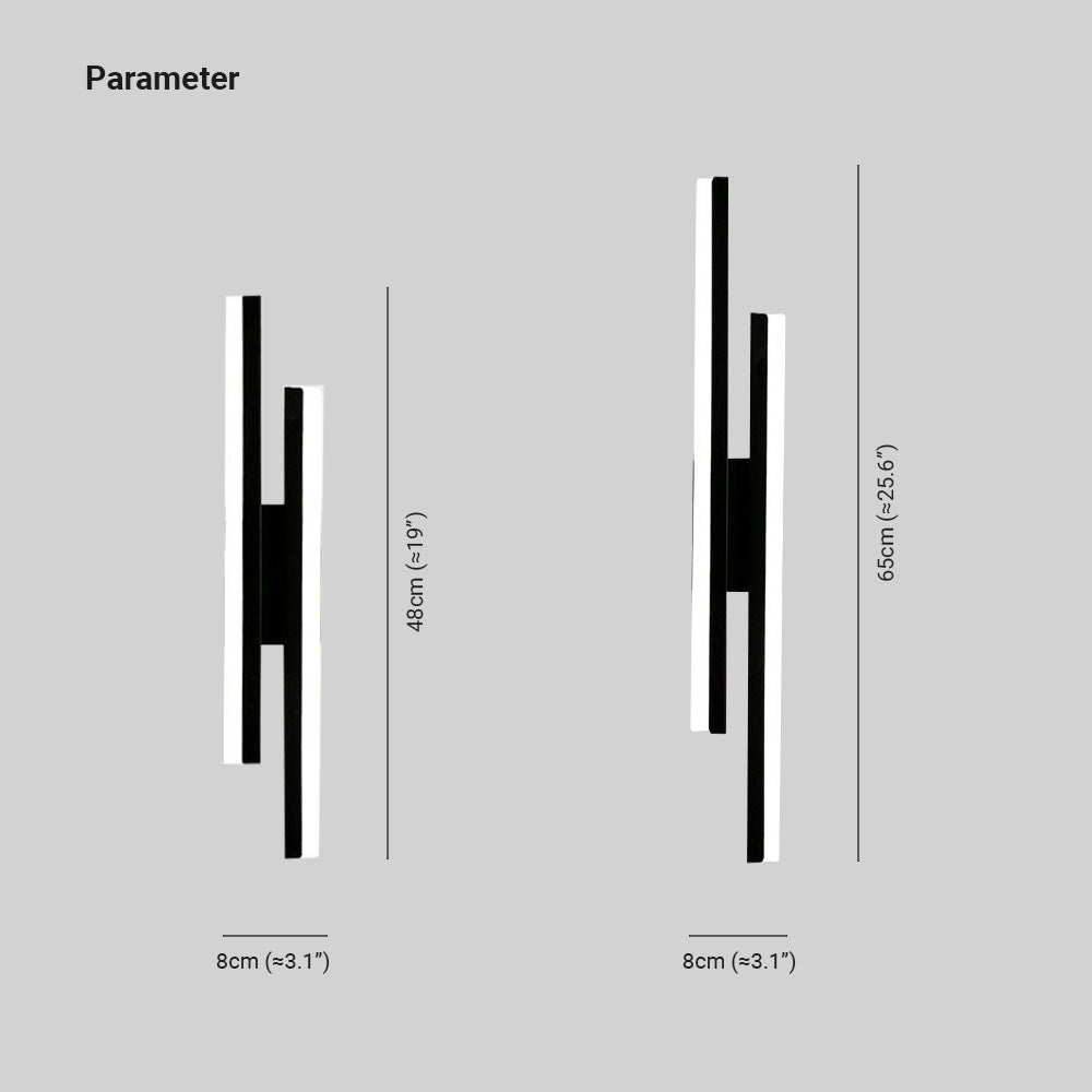 Modern LED Wall Light - Elegant Black/Gold Design for Living Room and Bedroom
