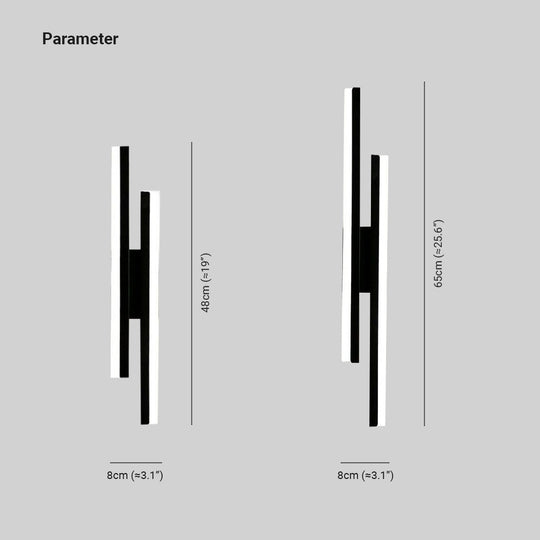 Modern LED Wall Light - Elegant Black/Gold Design for Living Room and Bedroom