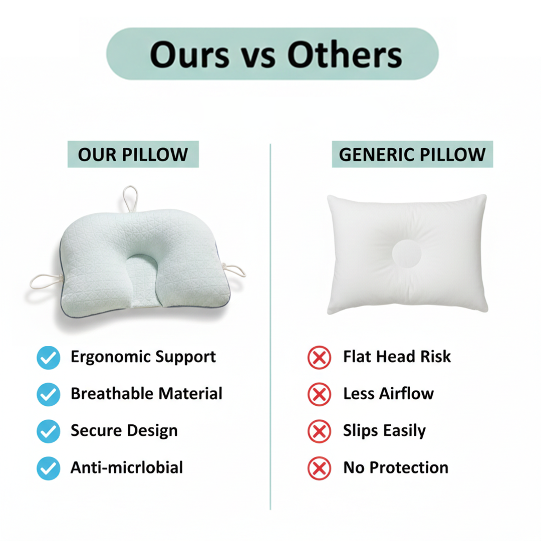 Baby Pillow - Shaped Design - Head Positioning