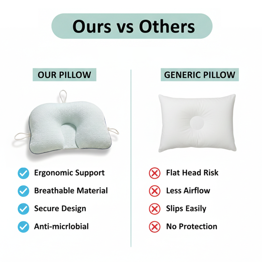 Baby Pillow - Shaped Design - Head Positioning