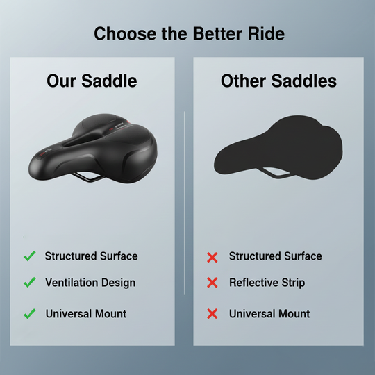 Bike Saddle - Shock Absorbing - Outdoor Cycling