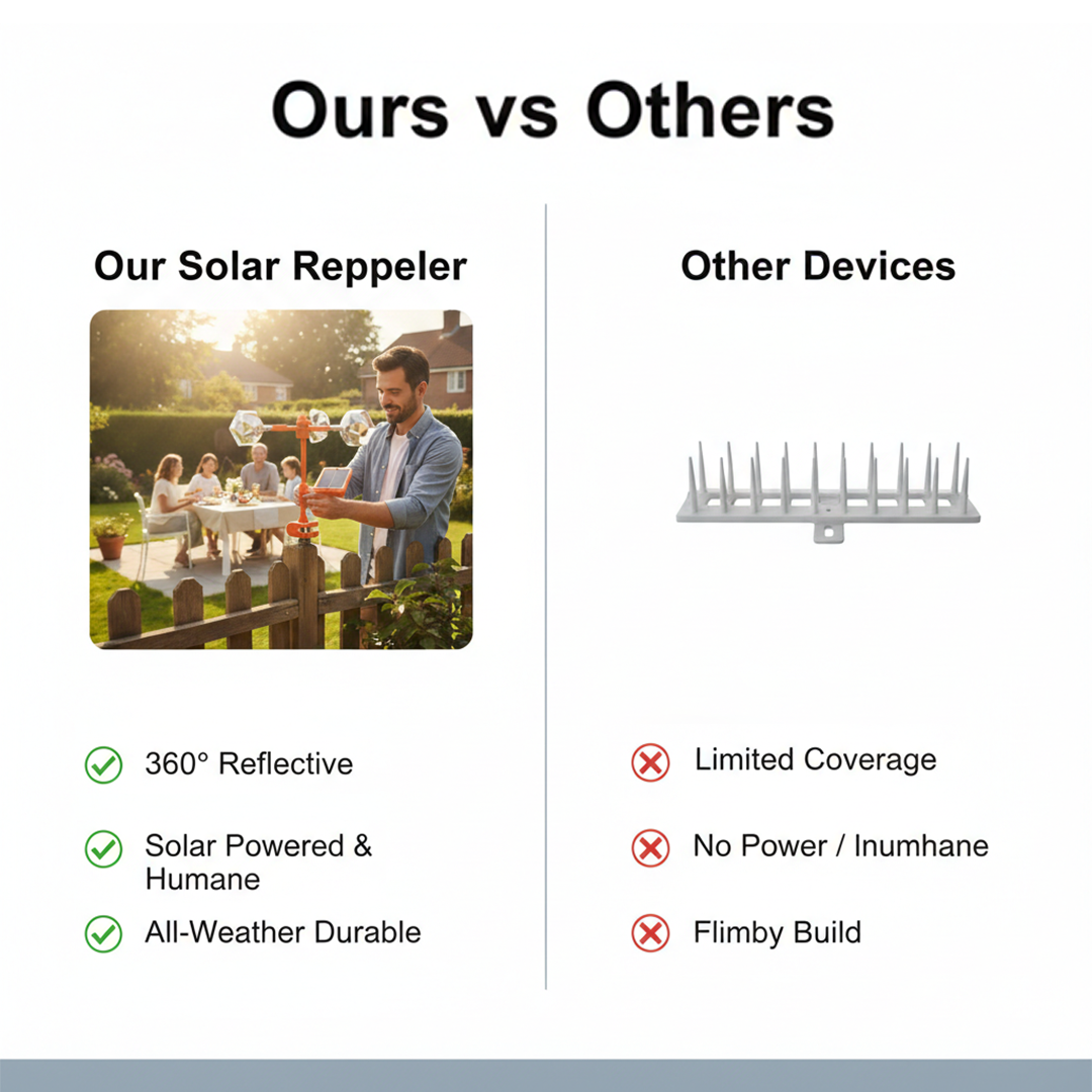 Bird Repeller - Solar Powered - 360° Reflective