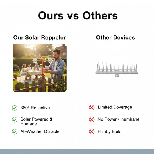 Bird Repeller - Solar Powered - 360° Reflective