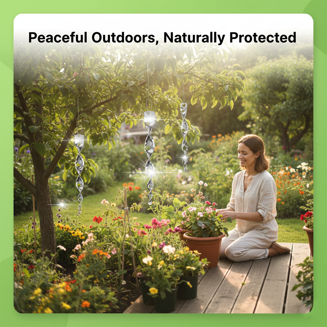 Bird Repeller Rod - Reflective Spiral - Outdoor Use