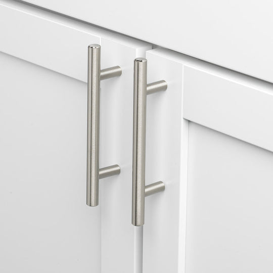Brushed Nickel Modern Stainless Steel Drawer Hardware T-Bar Handles
