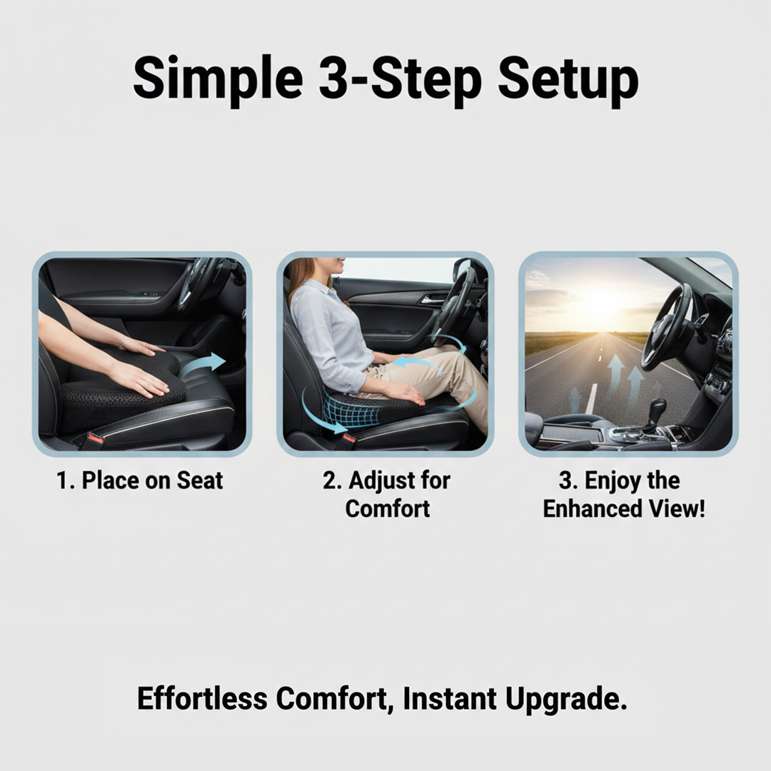 Car Seat Cushion - Height Booster - Driver Support