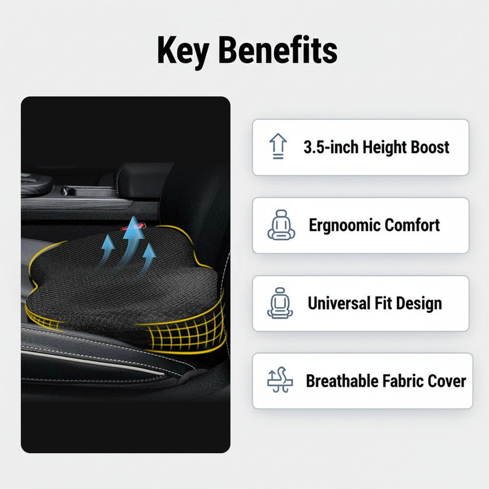 Car Seat Cushion - Height Booster - Driver Support