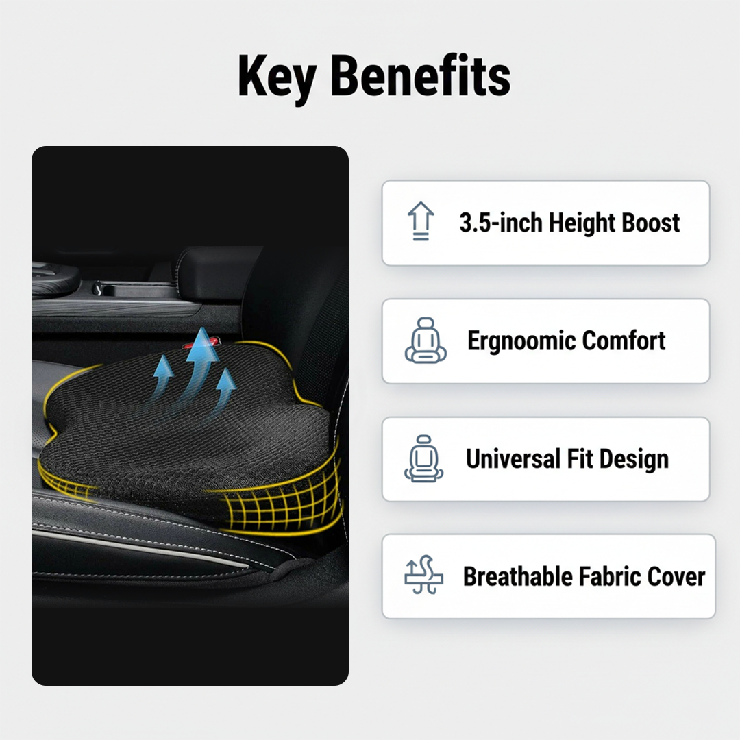 Car Seat Cushion - Height Booster - Driver Support