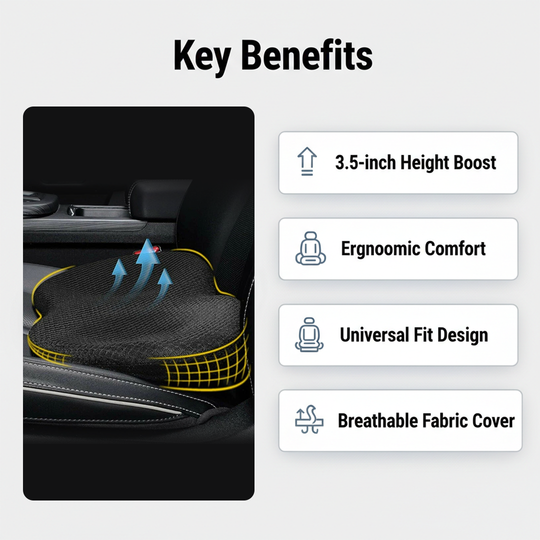 Car Seat Cushion - Height Booster - Driver Support