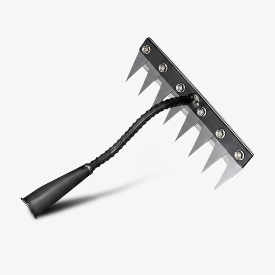 Carbon Steel Garden Weeding Rake Hand Tool with Multi - Tooth Head