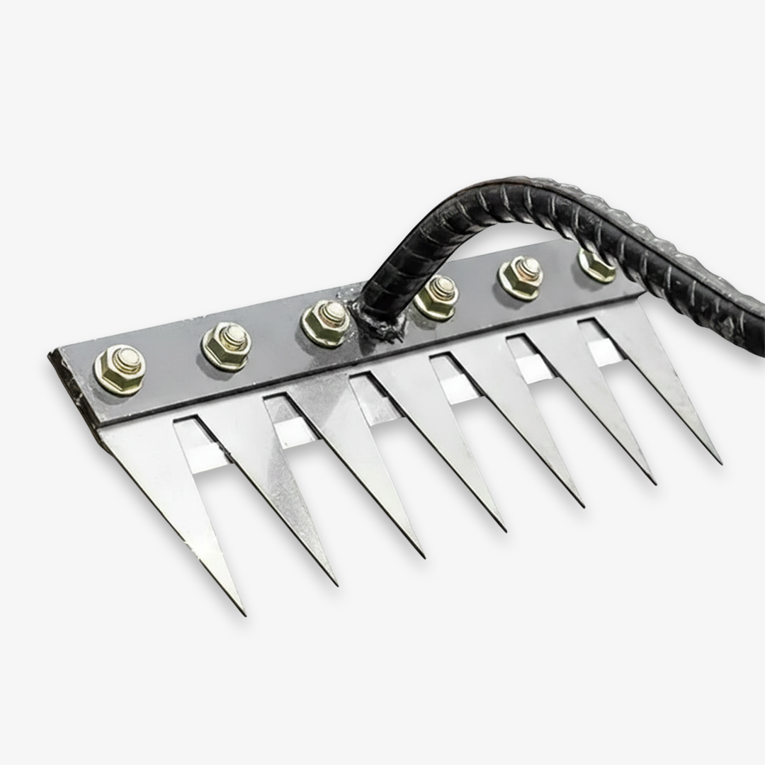 Carbon Steel Garden Weeding Rake Hand Tool with Multi - Tooth Head