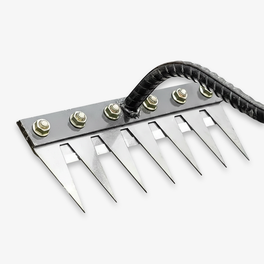 Carbon Steel Garden Weeding Rake Hand Tool with Multi - Tooth Head