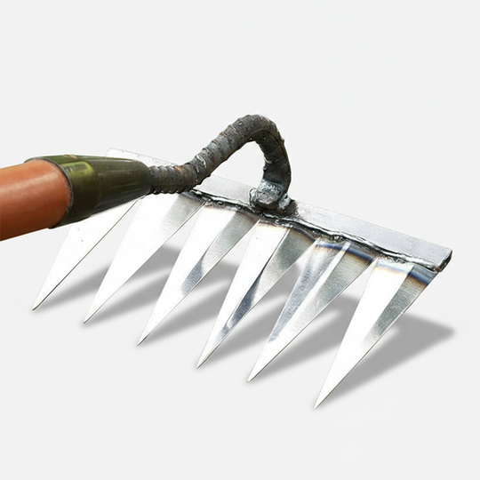 Carbon Steel Garden Weeding Rake Hand Tool with Multi - Tooth Head