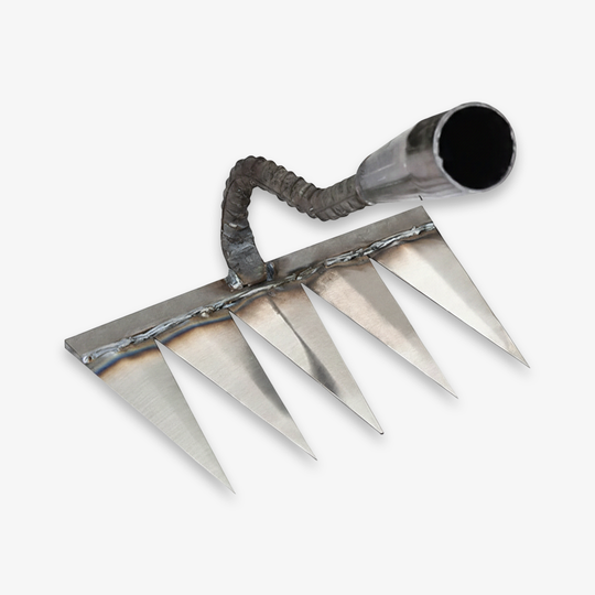Carbon Steel Garden Weeding Rake Hand Tool with Multi - Tooth Head