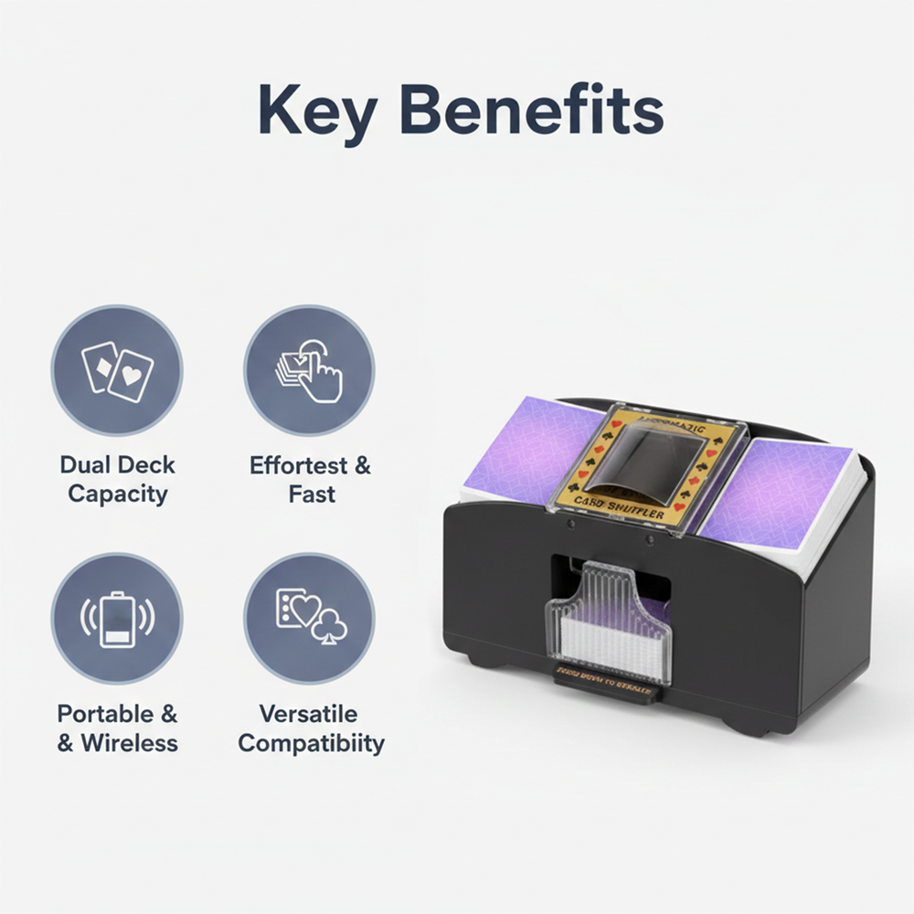 Card Shuffler - Automatic Operation - Dual Deck