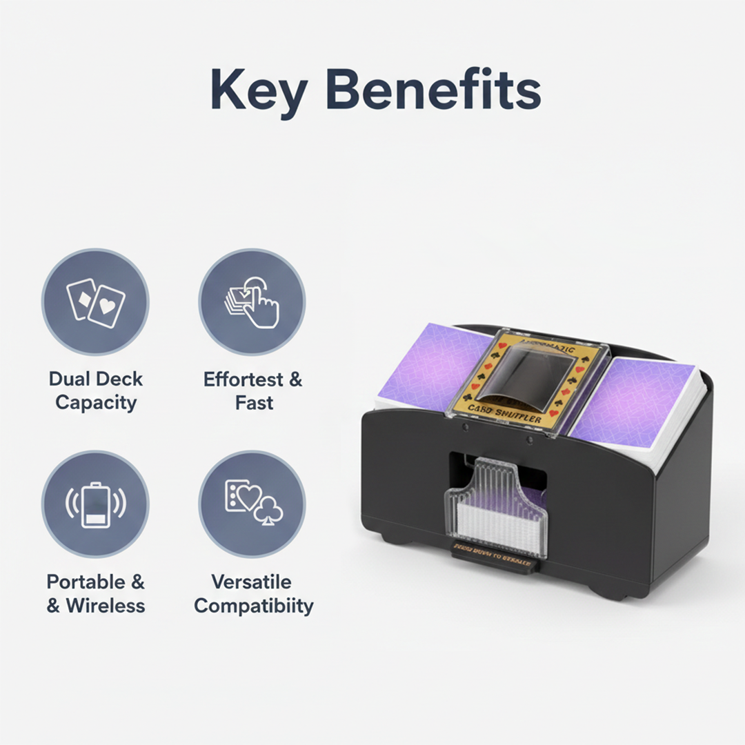 Card Shuffler - Automatic Operation - Dual Deck
