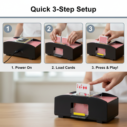 Card Shuffler - Automatic Shuffle - USB Battery