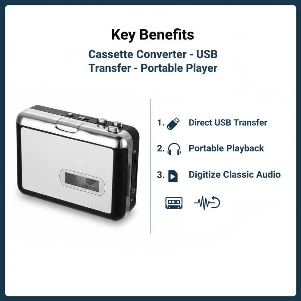 Cassette Converter - USB Recording - MP3 Format