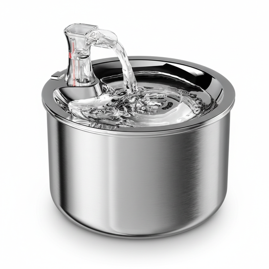 Cat Water Fountain - Stainless Steel - Motion Sensor