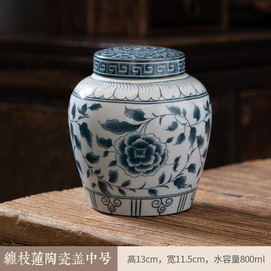 Ceramic Airtight Tea Box | Moisture-Protected Storage Container, Tea Organizer Jar, Storage Bottle, Tea Canisters