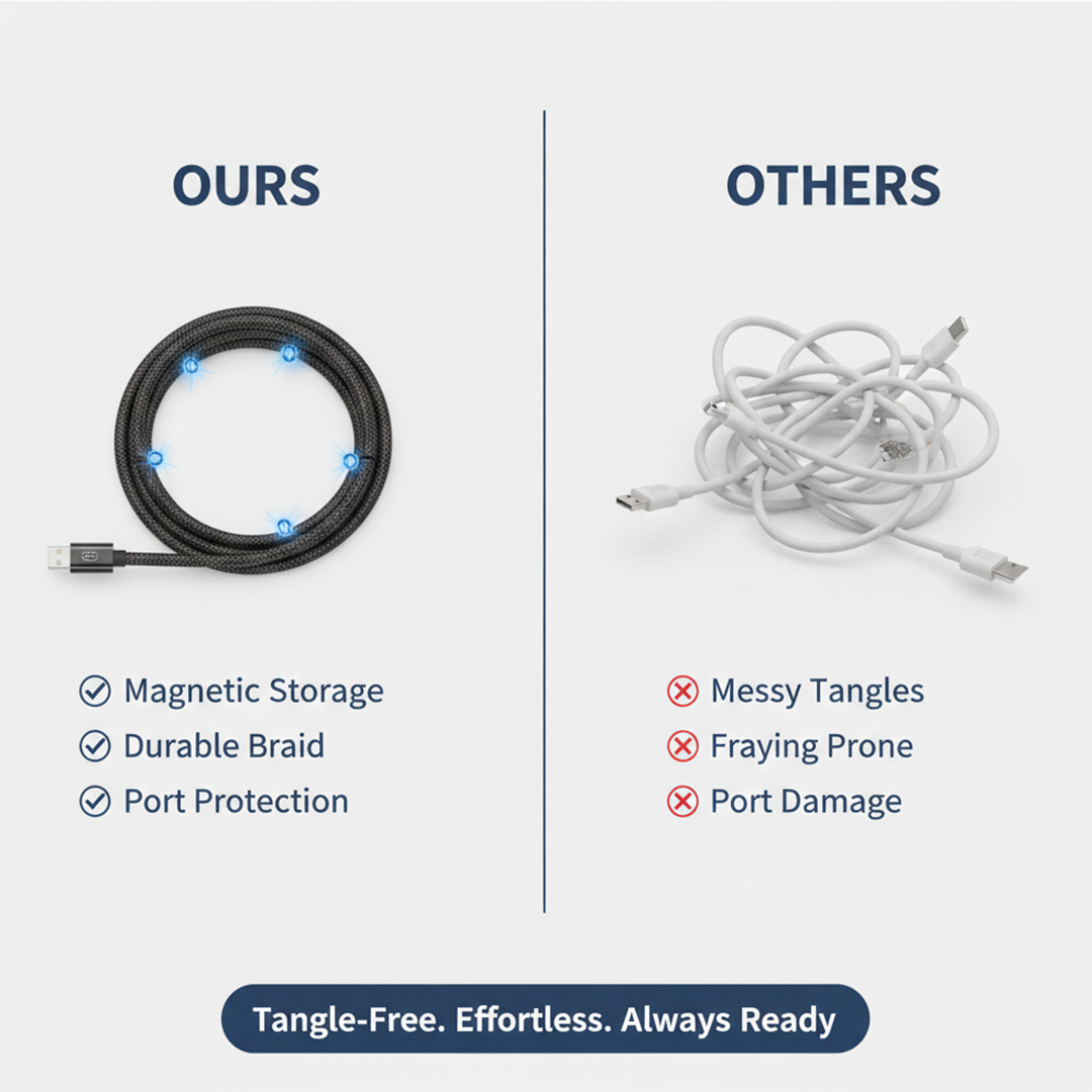 Charging Cable - Magnetic Design - Anti Tangle