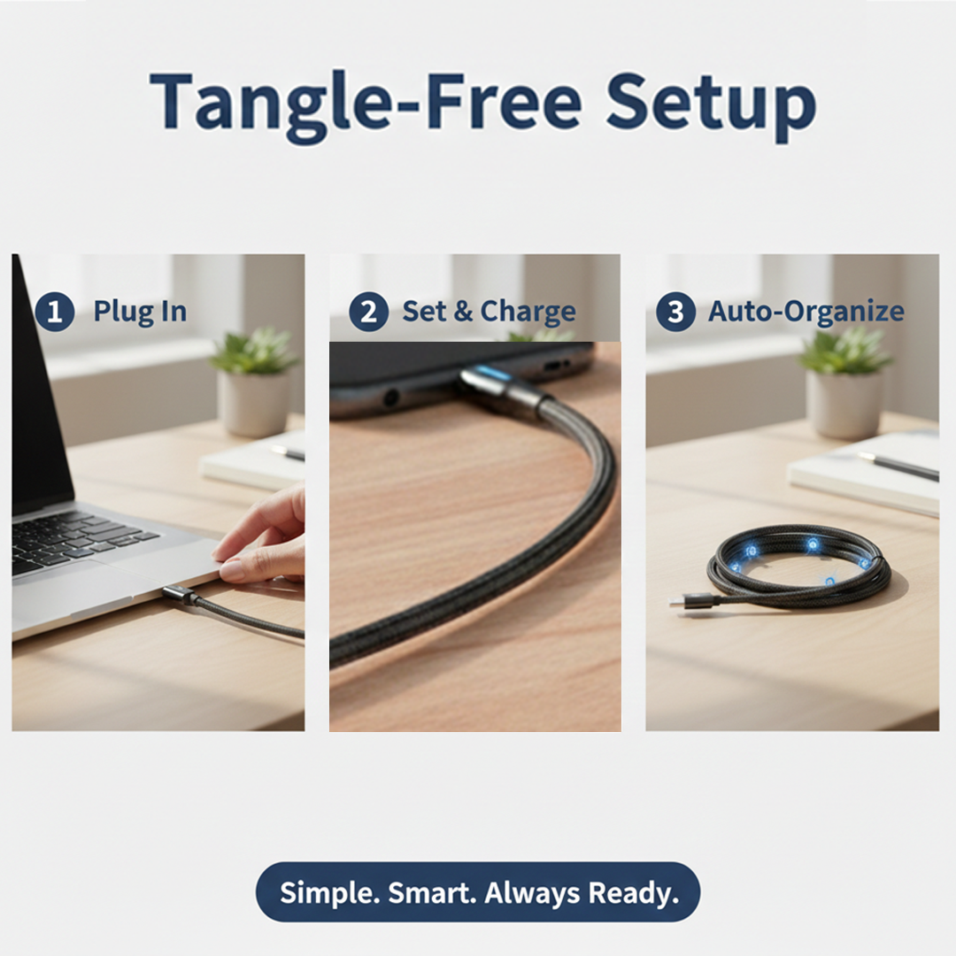Charging Cable - Magnetic Design - Anti Tangle