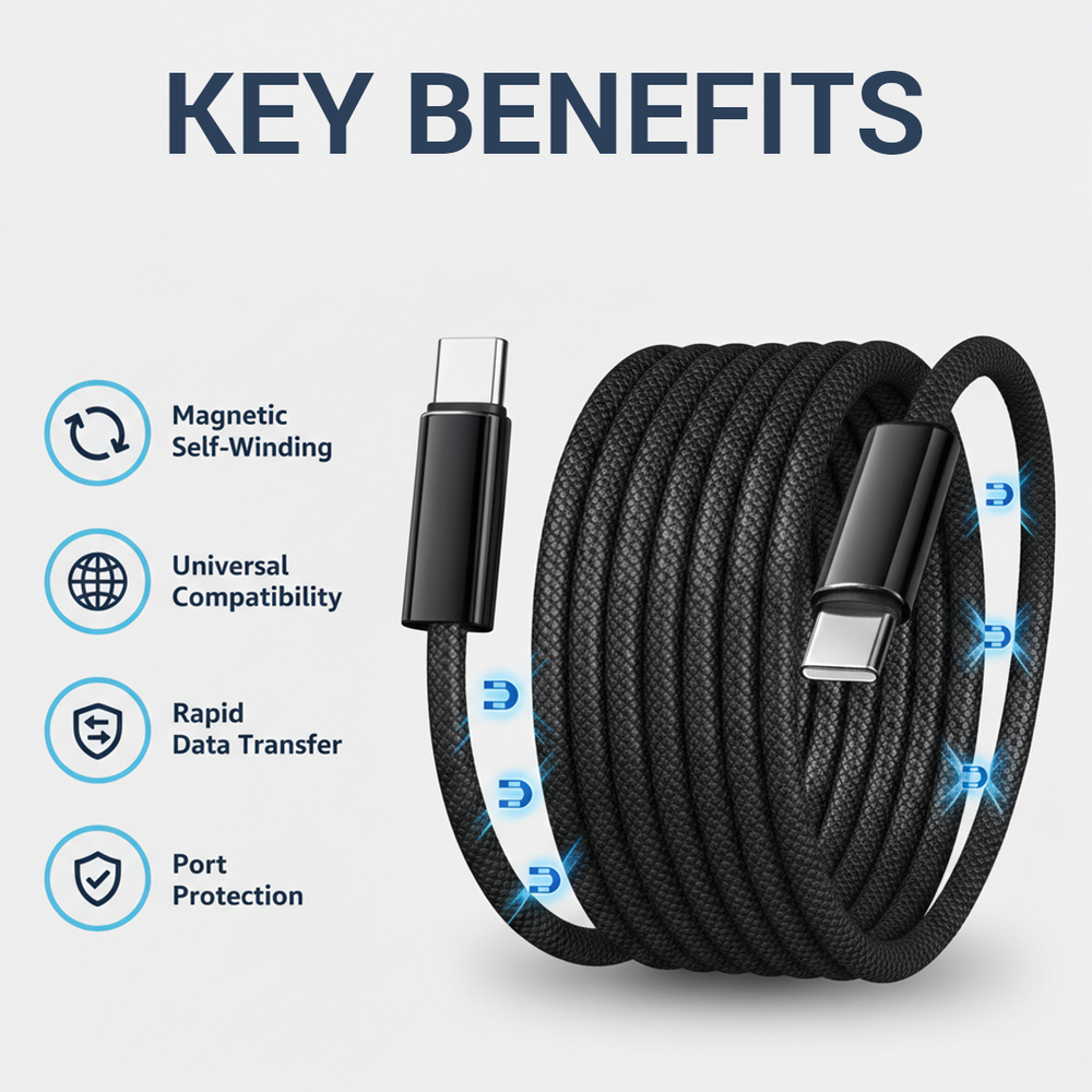 Charging Cable - Magnetic Design - Anti Tangle