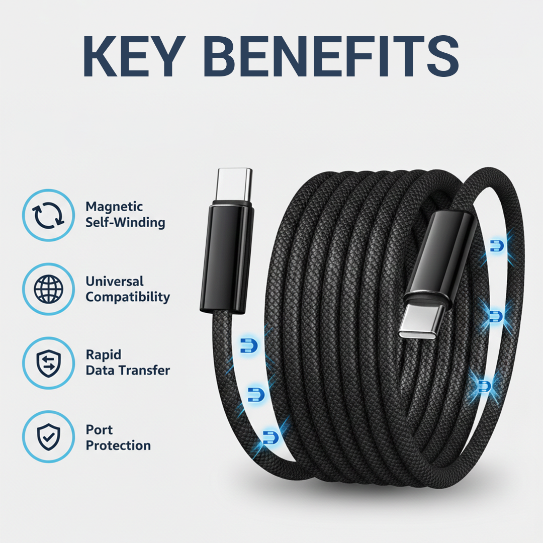 Charging Cable - Magnetic Design - Anti Tangle