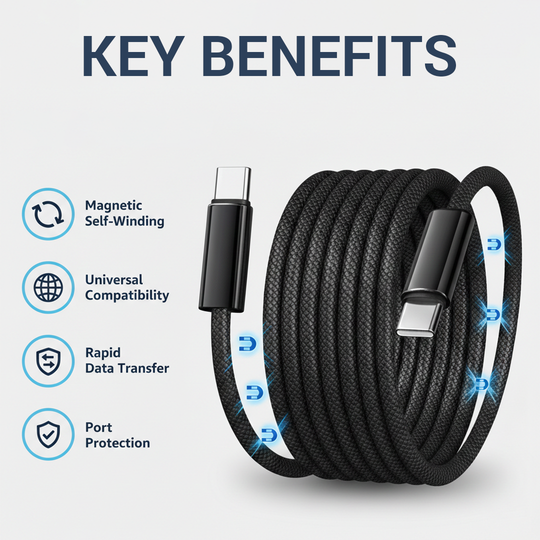 Charging Cable - Magnetic Design - Anti Tangle