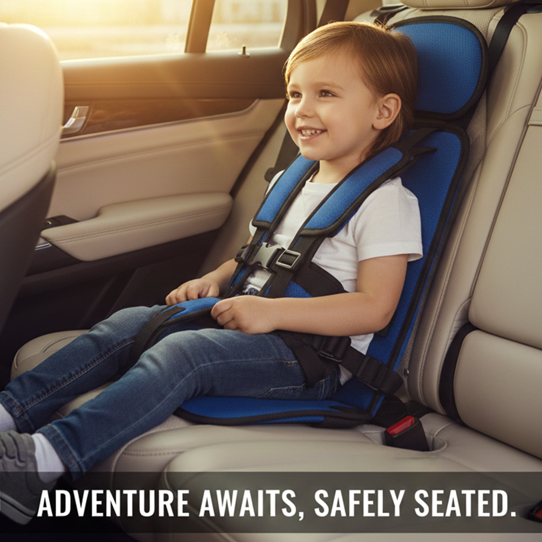 Child Travel Seat - Portable Design - Safety Harness