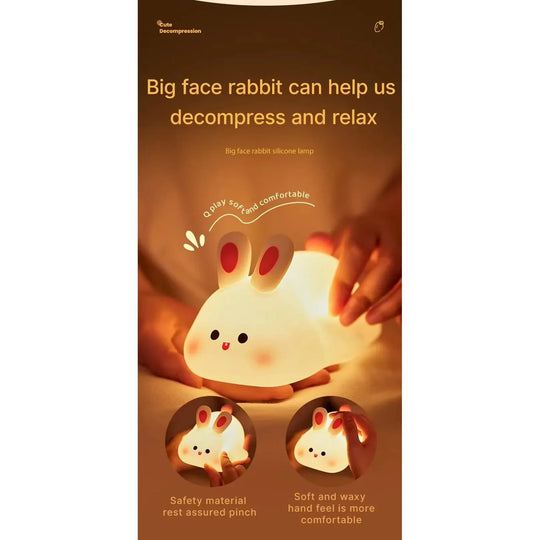 Children's Night Light - Silicone Animal - USB Rechargeable
