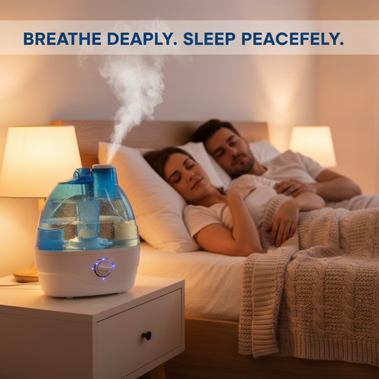 Cool Mist Humidifier - Ultrasonic Operation - Adjustable Output